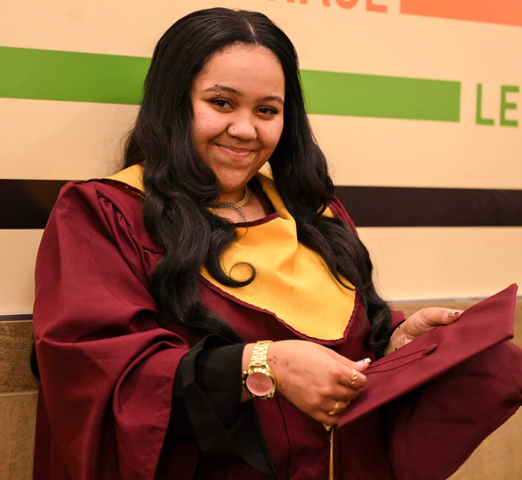 Whitehall High School students in the Class of 2026 line up in anticipation as they prepared to enter the graduation ceremony Monday, June 1, 2026, at PPL Center in Allentown.  (Avery Folmar/The Morning Call)