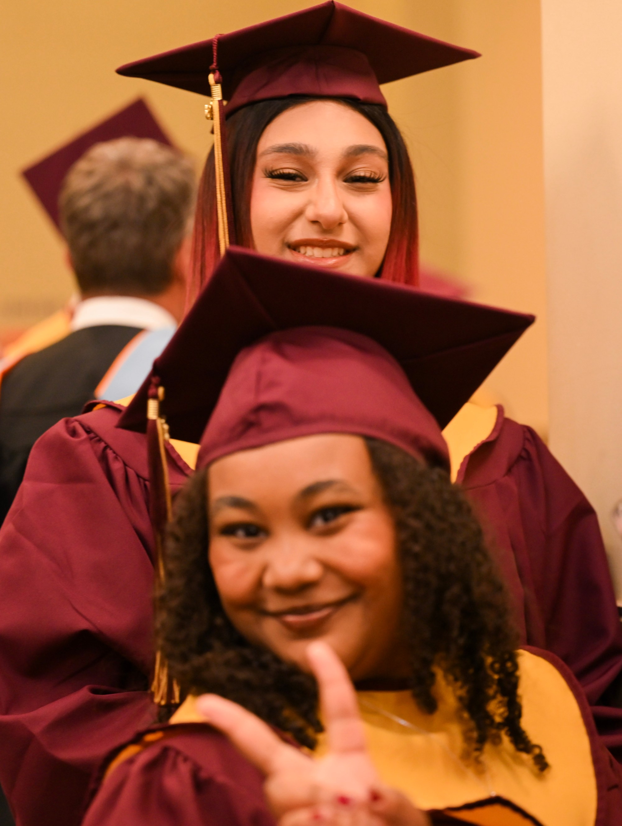 Whitehall High School students in the Class of 2026 line up in anticipation as they prepared to enter the graduation ceremony Monday, June 1, 2026, at PPL Center in Allentown.  (Avery Folmar/The Morning Call)