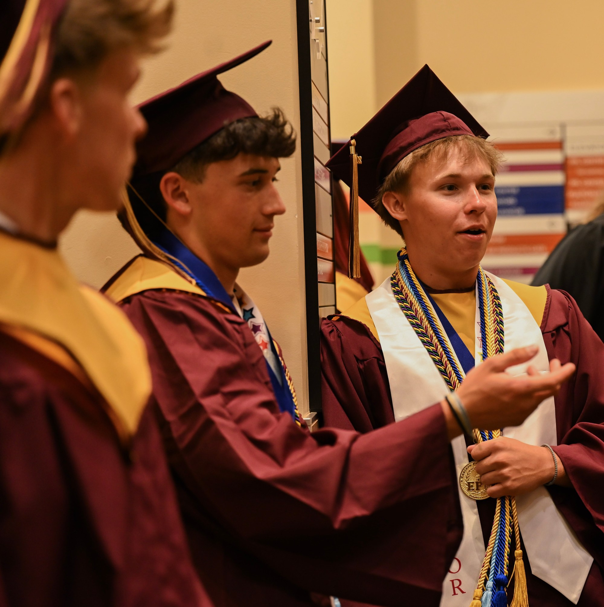 Whitehall High School students in the Class of 2026 line up in anticipation as they prepared to enter the graduation ceremony Monday, June 1, 2026, at PPL Center in Allentown.  (Avery Folmar/The Morning Call)