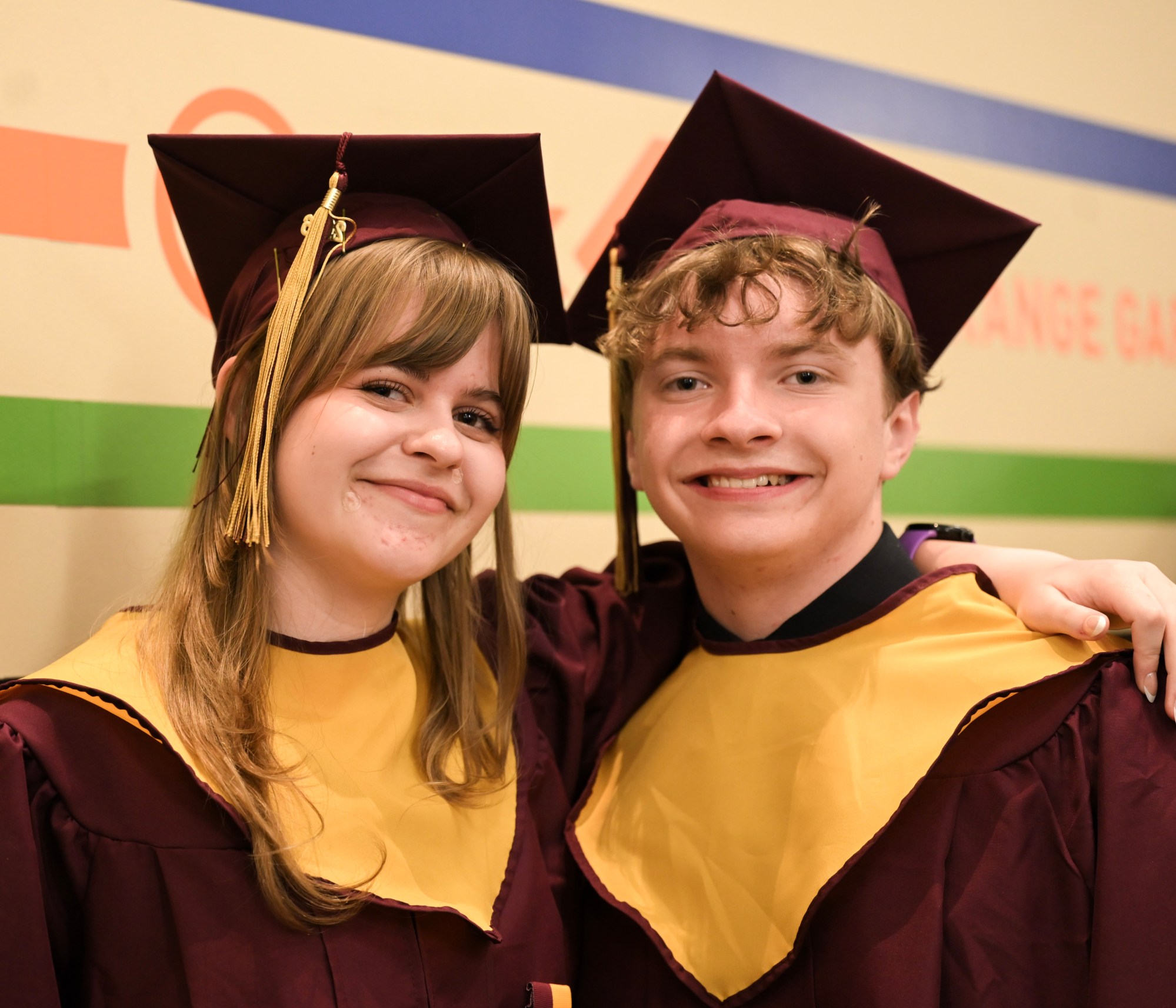Whitehall High School students in the Class of 2026 line up in anticipation as they prepared to enter the graduation ceremony Monday, June 1, 2026, at PPL Center in Allentown.  (Avery Folmar/The Morning Call)