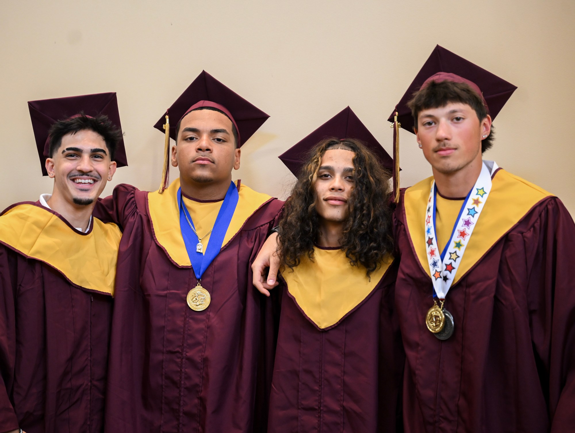 Whitehall High School students in the Class of 2026 line up in anticipation as they prepared to enter the graduation ceremony Monday, June 1, 2026, at PPL Center in Allentown.  (Avery Folmar/The Morning Call)