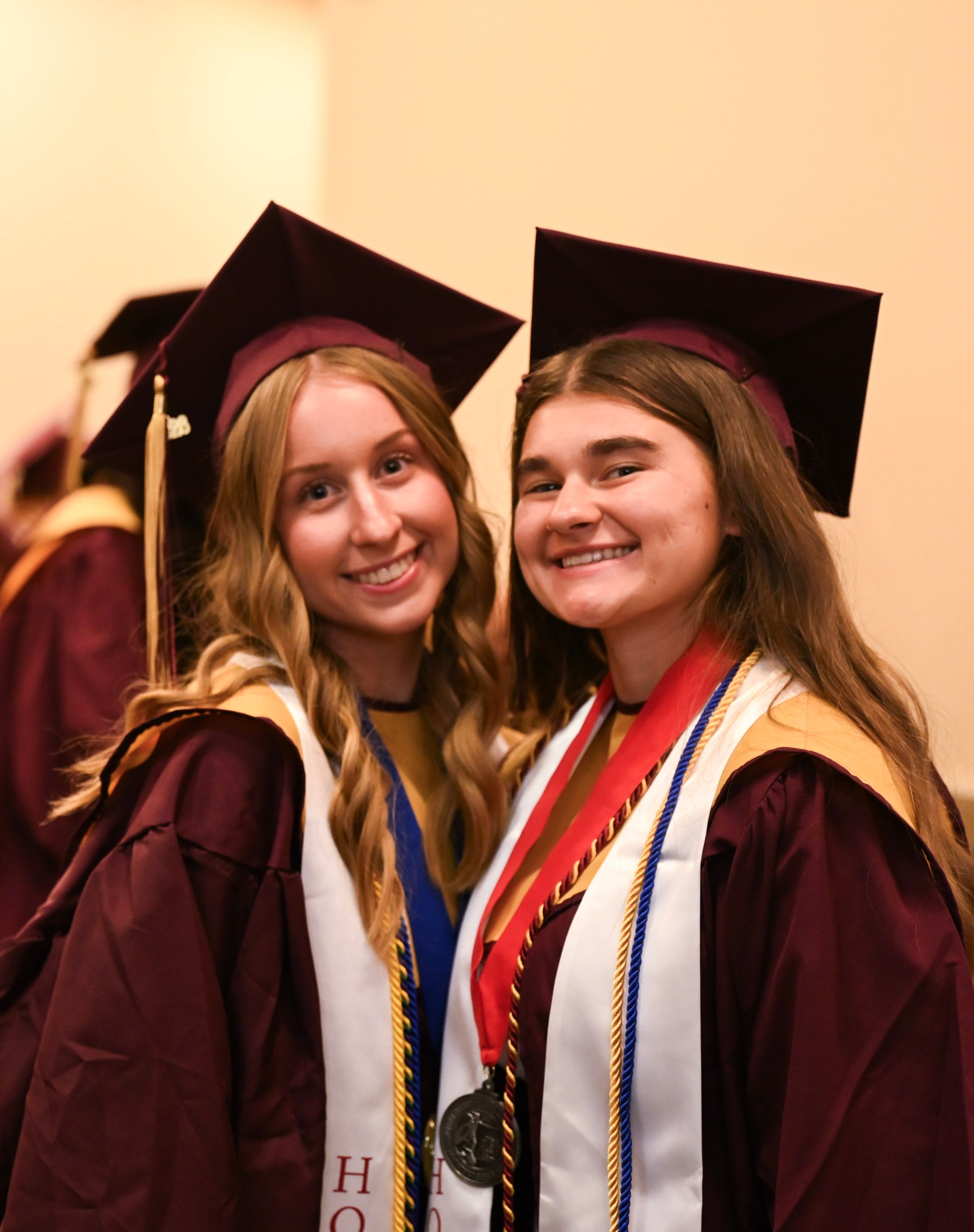 Whitehall High School students in the Class of 2026 line up in anticipation as they prepared to enter the graduation ceremony Monday, June 1, 2026, at PPL Center in Allentown.  (Avery Folmar/The Morning Call)