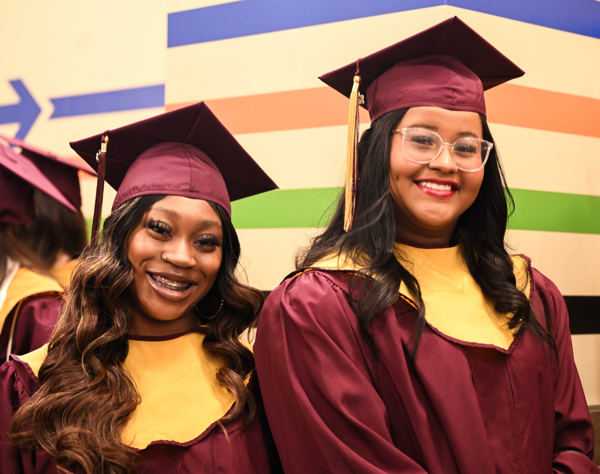 Whitehall High School students in the Class of 2026 line up in anticipation as they prepared to enter the graduation ceremony Monday, June 1, 2026, at PPL Center in Allentown.  (Avery Folmar/The Morning Call)