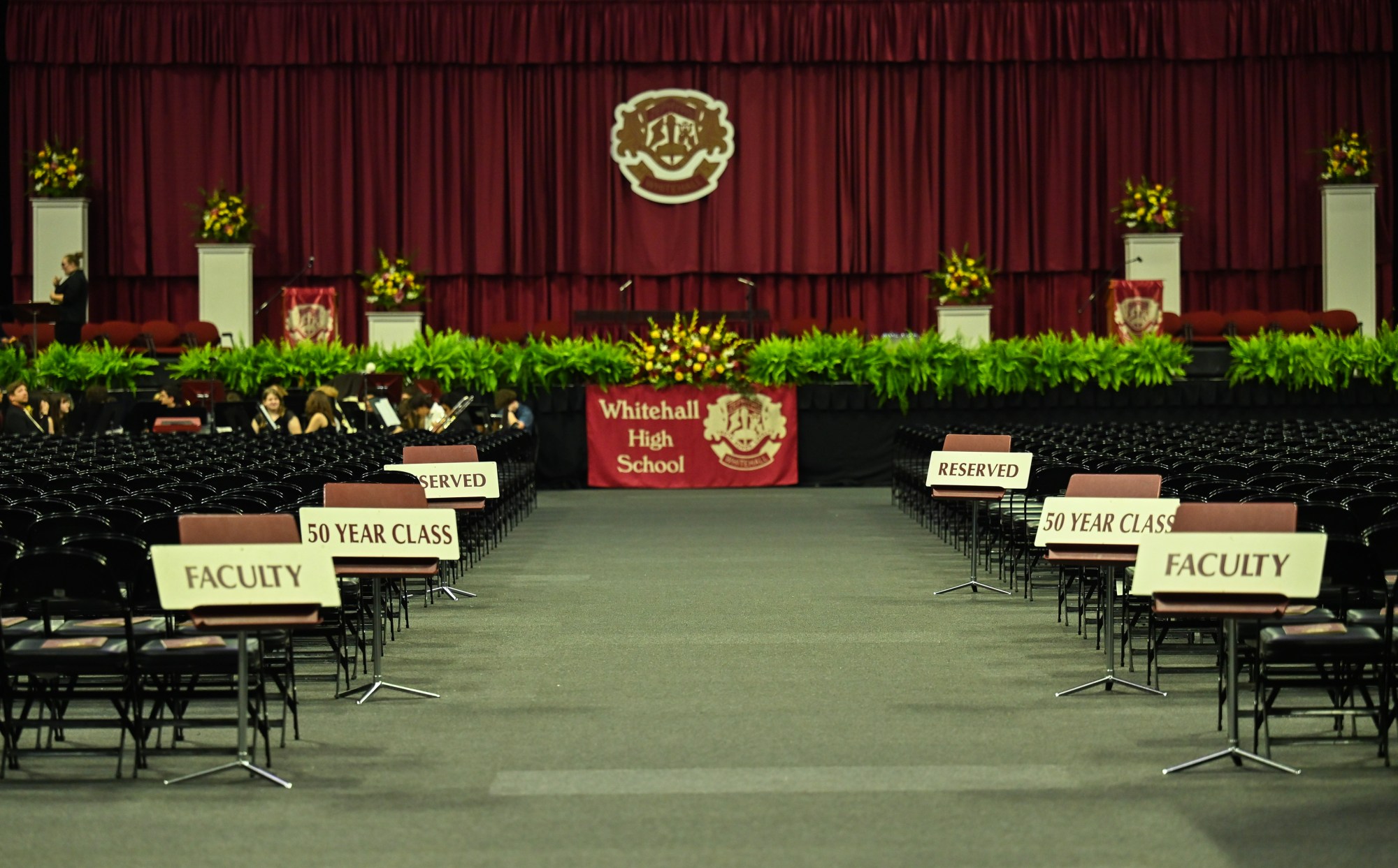 Whitehall High School students in the Class of 2026 line up in anticipation as they prepared to enter the graduation ceremony Monday, June 1, 2026, at PPL Center in Allentown.  (Avery Folmar/The Morning Call)
