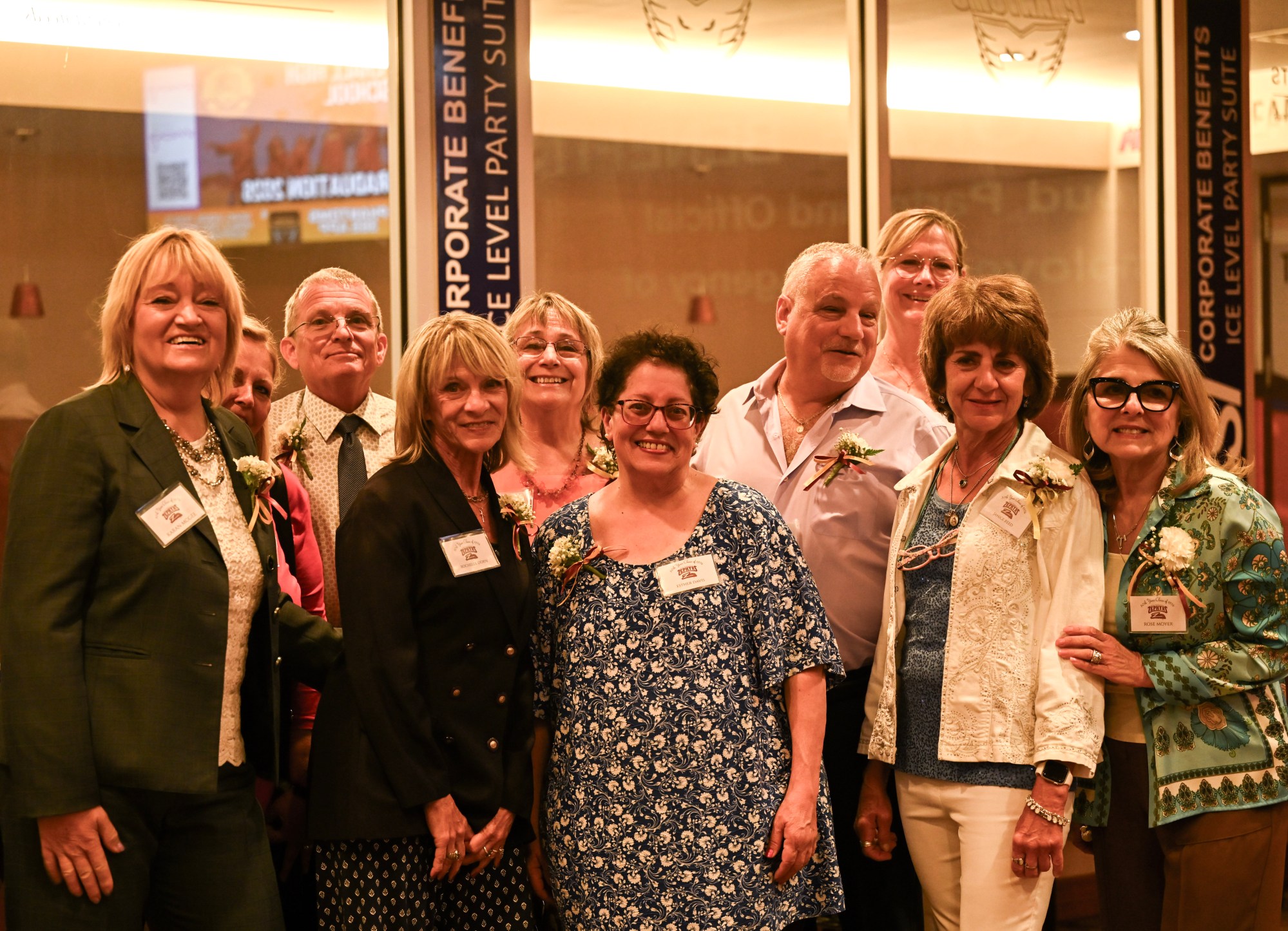 The Whitehall High School Class of 1976 committee gathers during the class's 50th anniversary celebration. Members from the Class of 1976 reunited to celebrate and walk with the Class of 2026 at their graduation Monday, June 1, 2026, at PPL Center in Allentown. (Avery Folmar/The Morning Call)