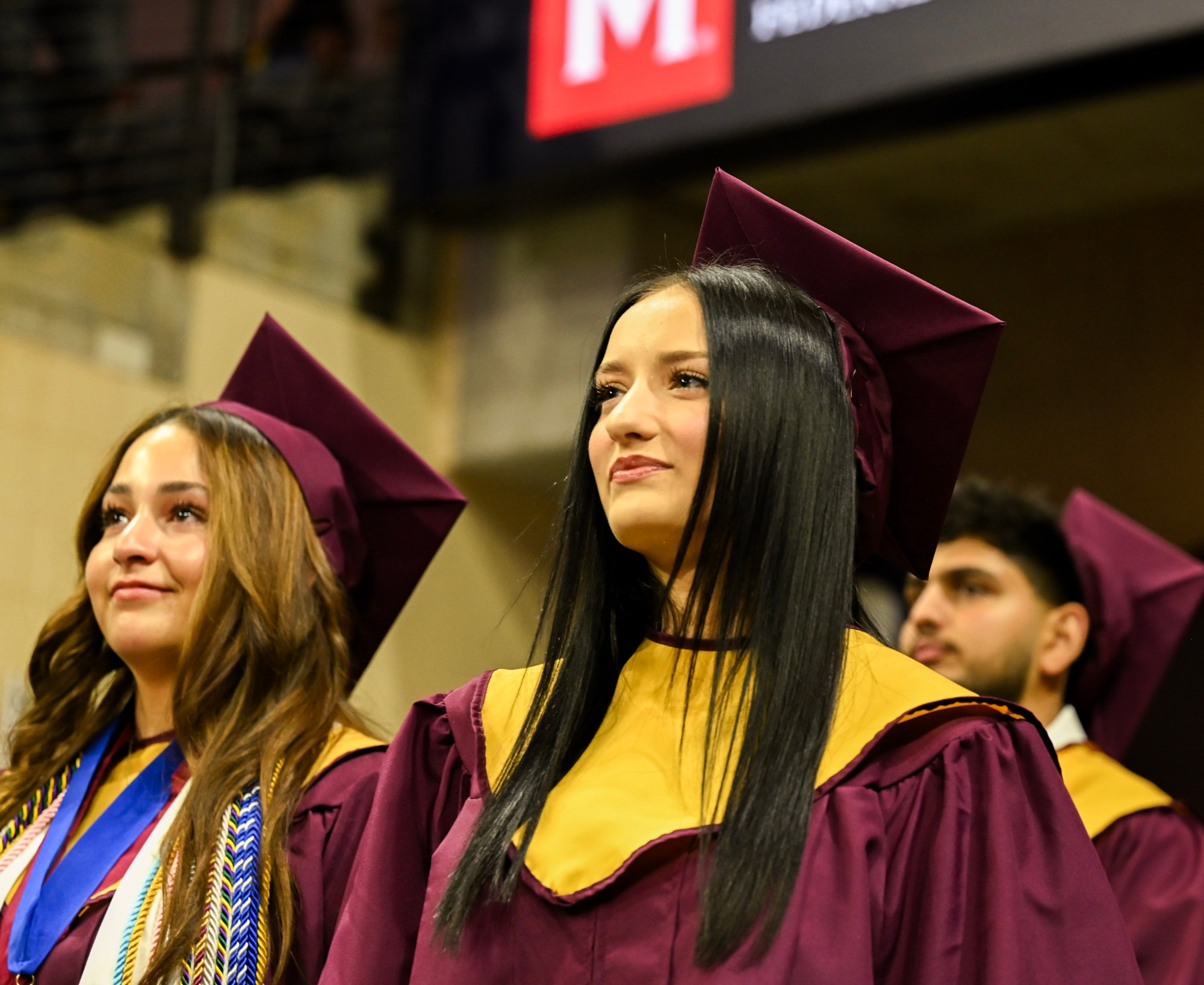 Whitehall High School students in the Class of 2026 line up in anticipation as they prepared to enter the graduation ceremony Monday, June 1, 2026, at PPL Center in Allentown.  (Avery Folmar/The Morning Call)