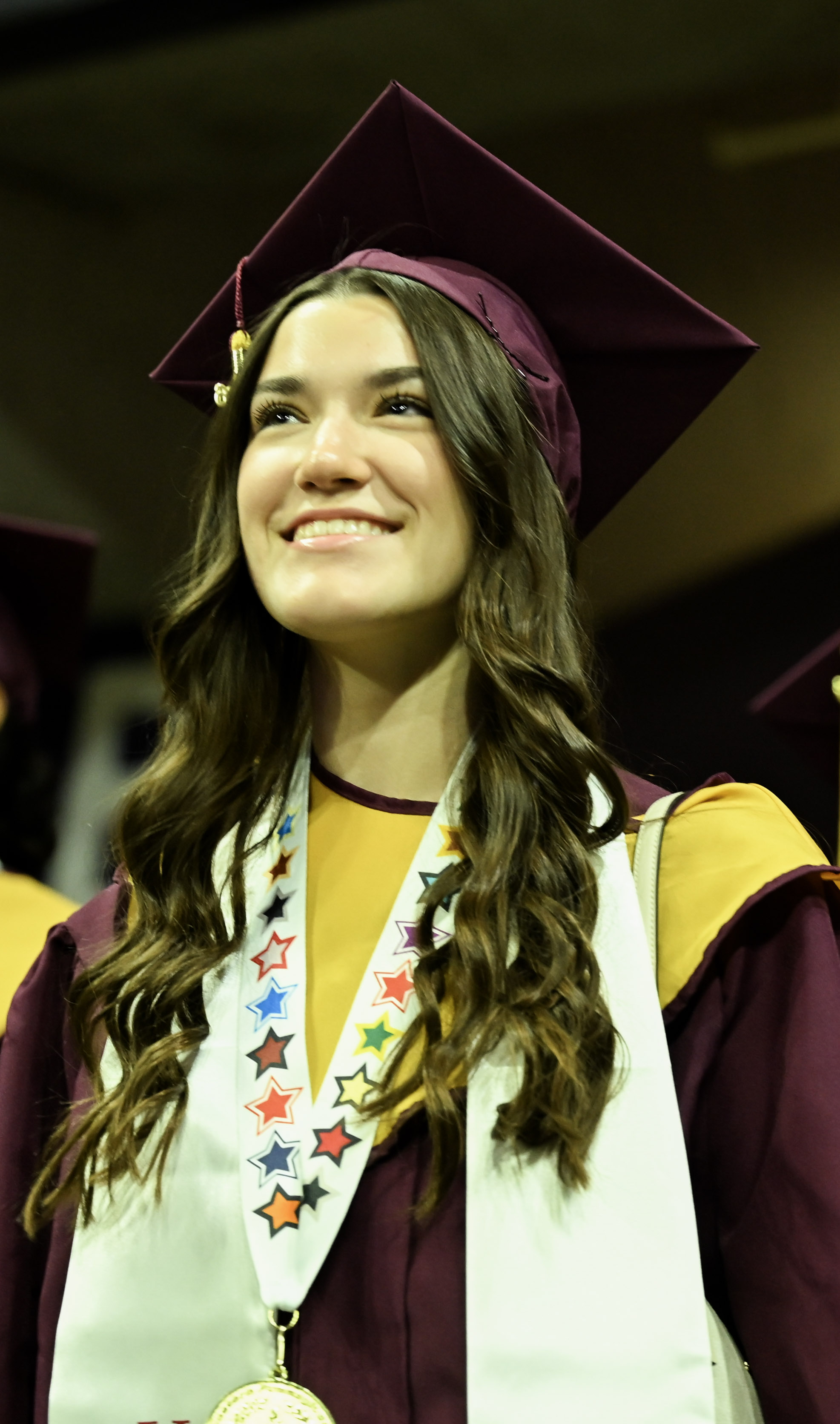 Whitehall High School students in the Class of 2026 line up in anticipation as they prepared to enter the graduation ceremony Monday, June 1, 2026, at PPL Center in Allentown.  (Avery Folmar/The Morning Call)
