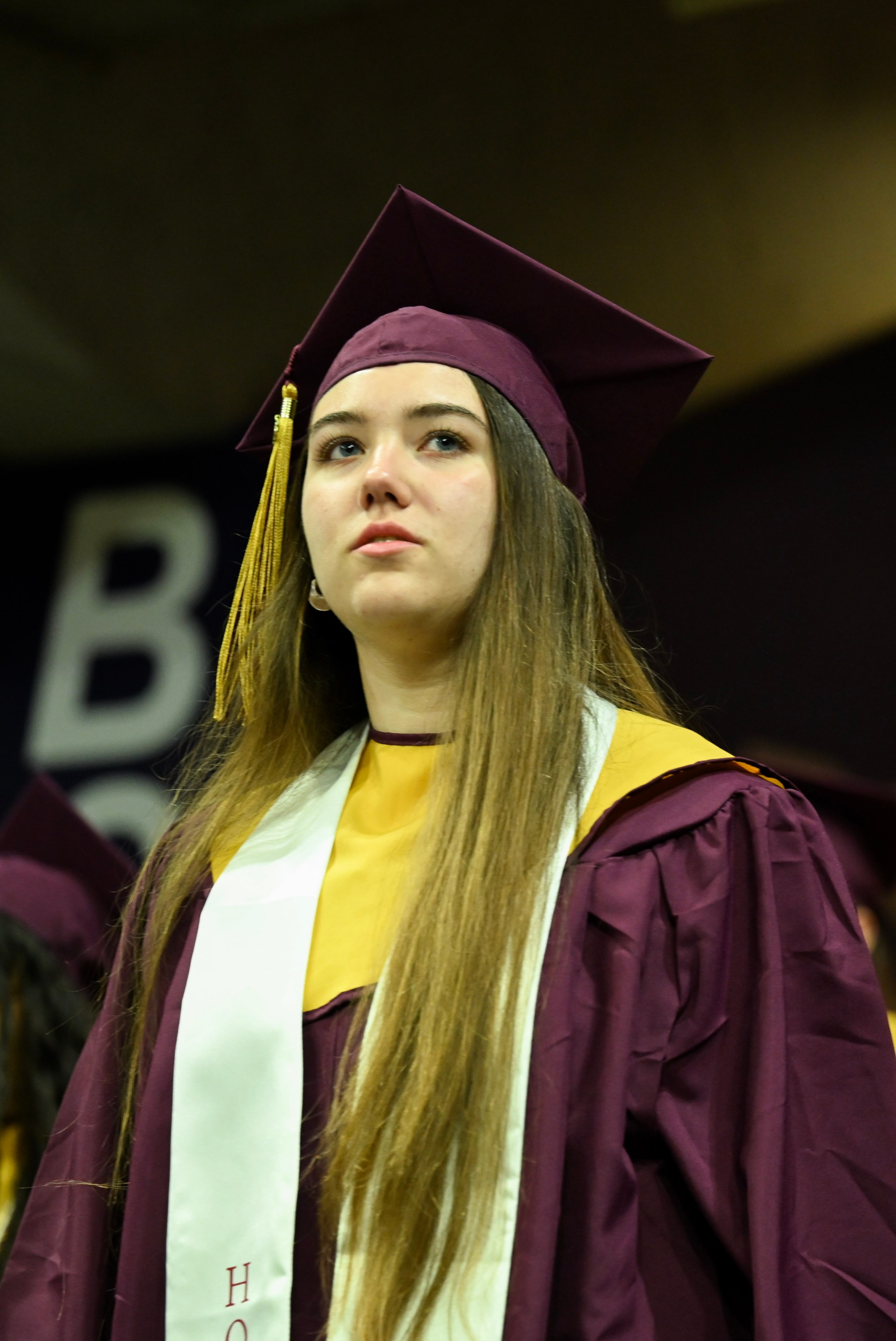 Whitehall High School students in the Class of 2026 line up in anticipation as they prepared to enter the graduation ceremony Monday, June 1, 2026, at PPL Center in Allentown.  (Avery Folmar/The Morning Call)