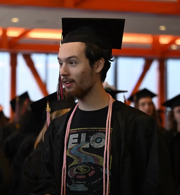 Lehigh Valley Charter High School for the Arts held its graduation Monday, June 8, 2026, at the ArtQuest Center at SteelStacks in Bethlehem. Students gathered on the second floor of the center before ascending to the third floor for the ceremony. (Avery Folmar/The Morning Call)