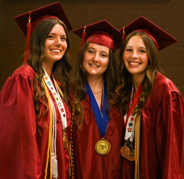 Liberty High School holds its graduation Friday, June 5, 2026, at Stabler Arena in Bethlehem. Students gathered in the hallways before lining up for their ceremony in the arena. (Avery Folmar/The Morning Call)