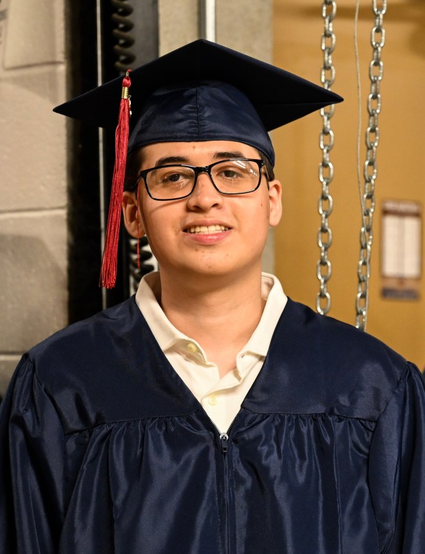 Liberty High School holds its graduation Friday, June 5, 2026, at Stabler Arena in Bethlehem. Students gathered in the hallways before lining up for their ceremony in the arena. (Avery Folmar/The Morning Call)