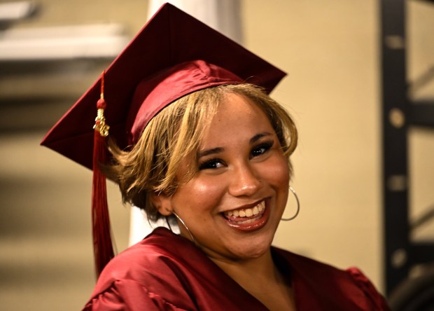 Liberty High School holds its graduation Friday, June 5, 2026, at Stabler Arena in Bethlehem. Students gathered in the hallways before lining up for their ceremony in the arena. (Avery Folmar/The Morning Call)