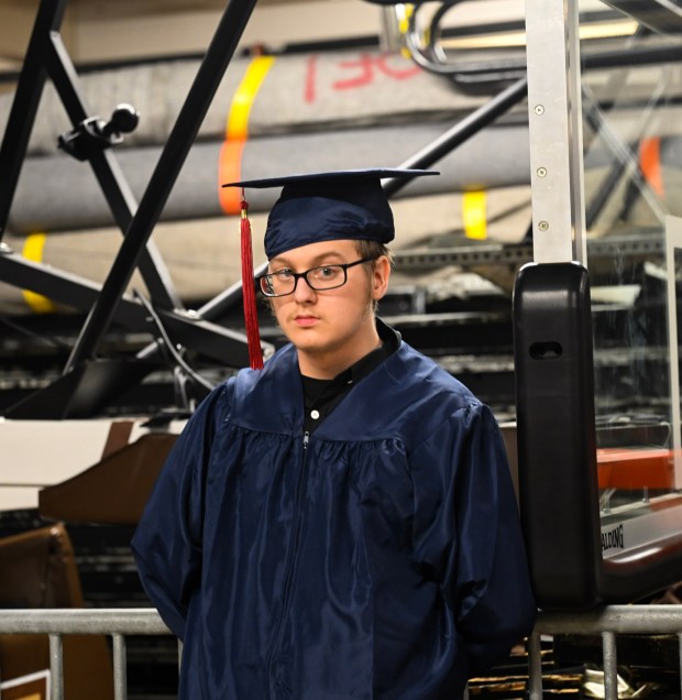 Liberty High School holds its graduation Friday, June 5, 2026, at Stabler Arena in Bethlehem. Students gathered in the hallways before lining up for their ceremony in the arena. (Avery Folmar/The Morning Call)
