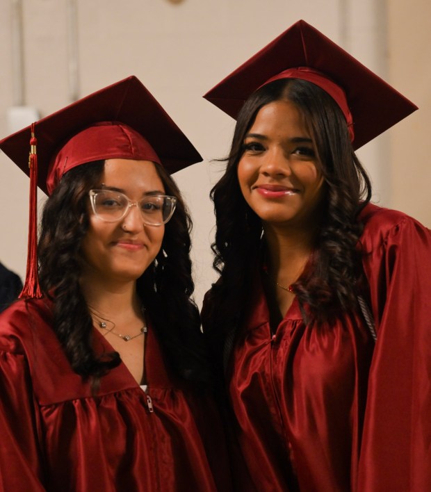 Liberty High School holds its graduation Friday, June 5, 2026, at Stabler Arena in Bethlehem. Students gathered in the hallways before lining up for their ceremony in the arena. (Avery Folmar/The Morning Call)