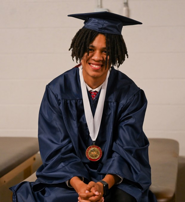 Liberty High School holds its graduation Friday, June 5, 2026, at Stabler Arena in Bethlehem. Students gathered in the hallways before lining up for their ceremony in the arena. (Avery Folmar/The Morning Call)