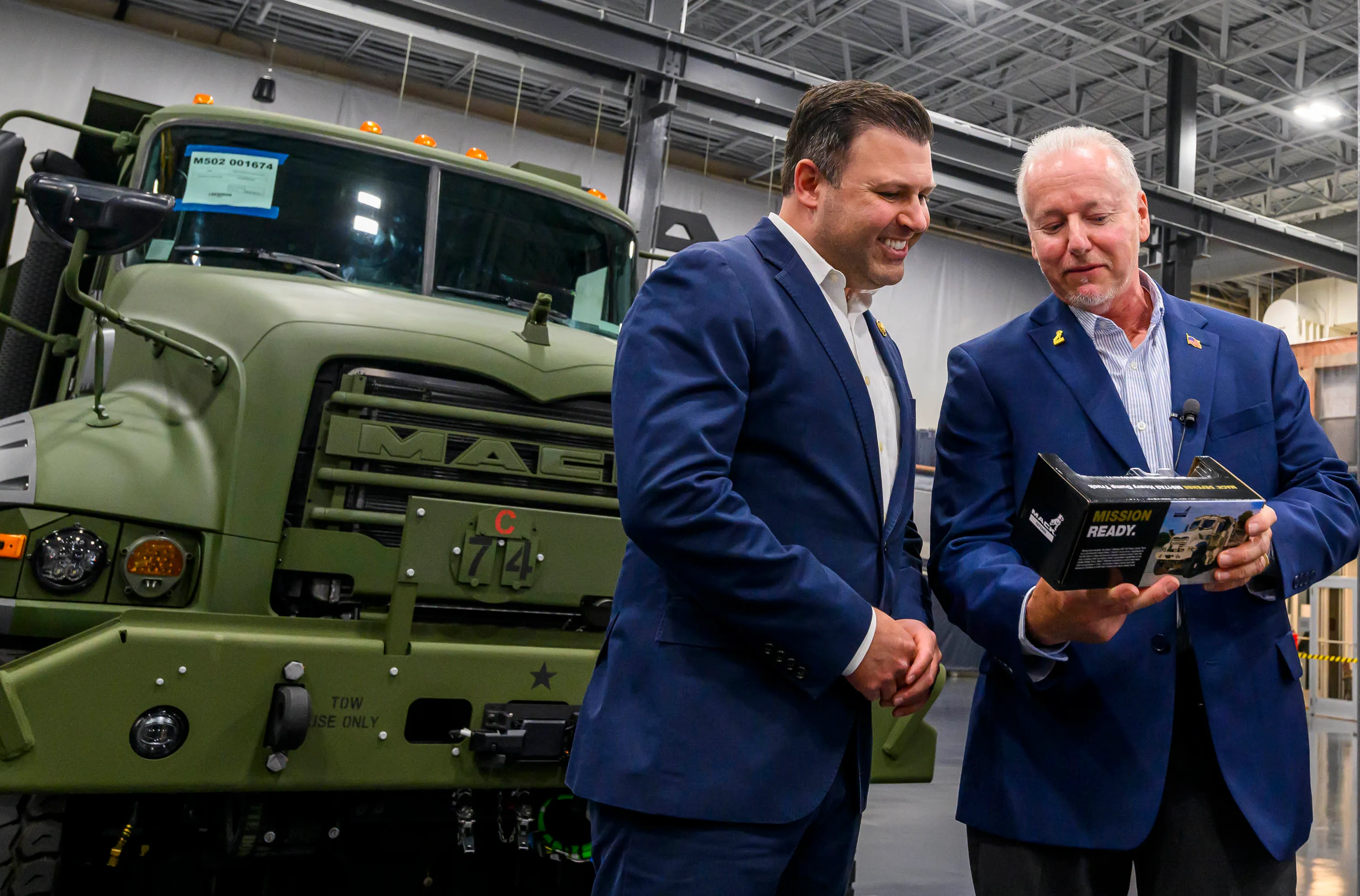 U.S. Rep. Ryan Mackenzie and Mack Defense president David Hartzell...