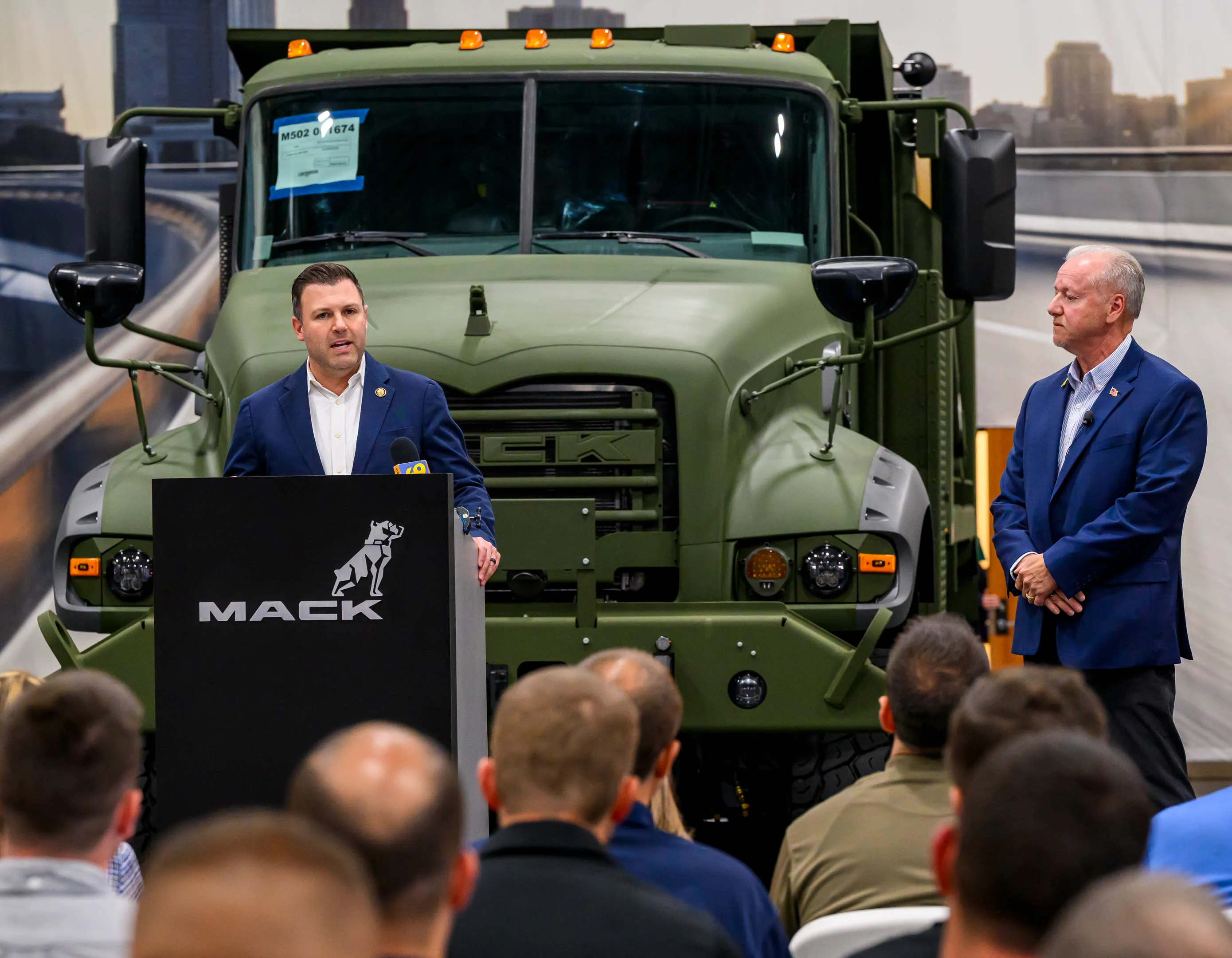 U.S. Rep. Ryan Mackenzie and Mack Defense president David Hartzell...