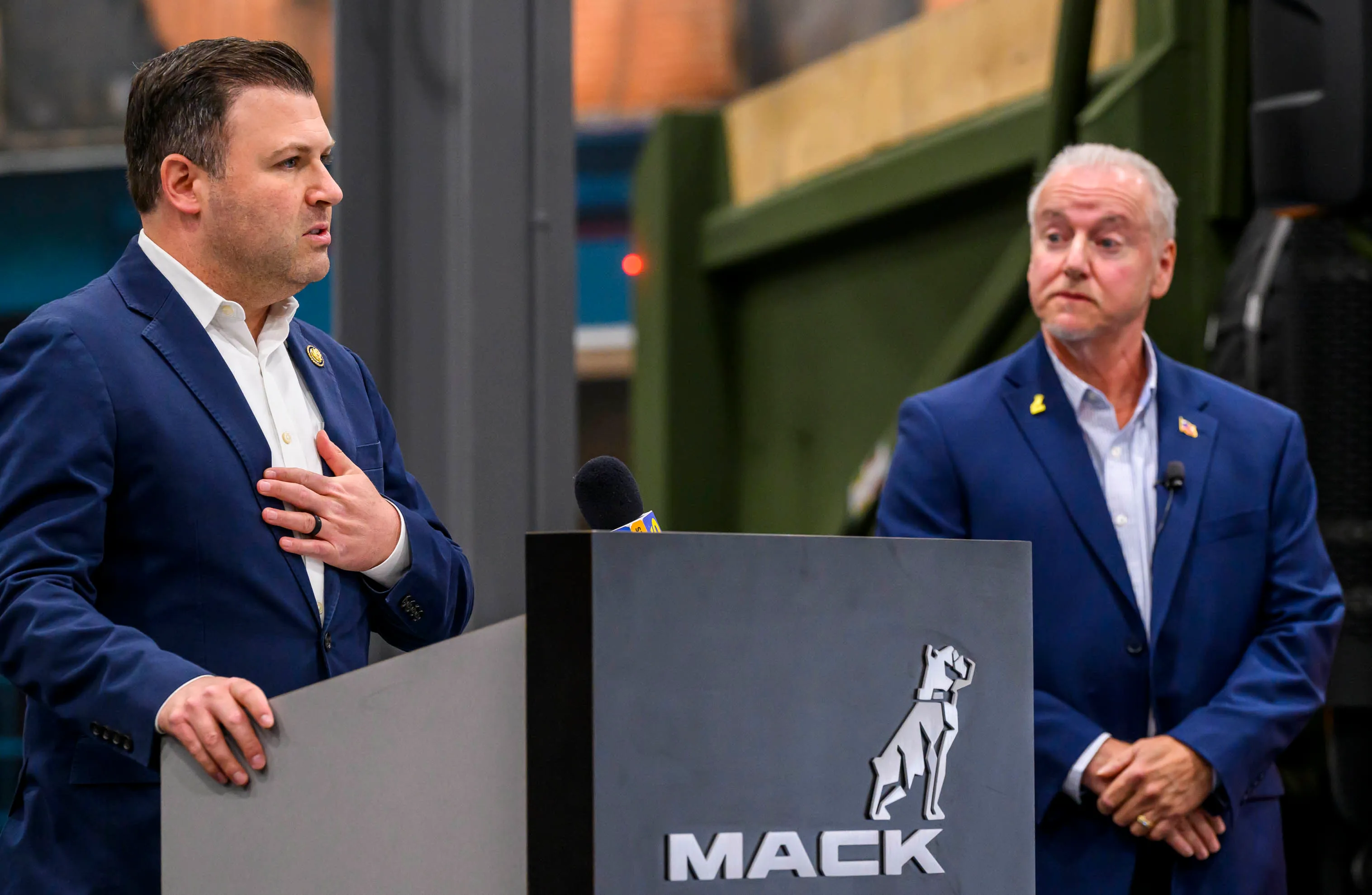 U.S. Rep. Ryan Mackenzie and Mack Defense president David Hartzell...