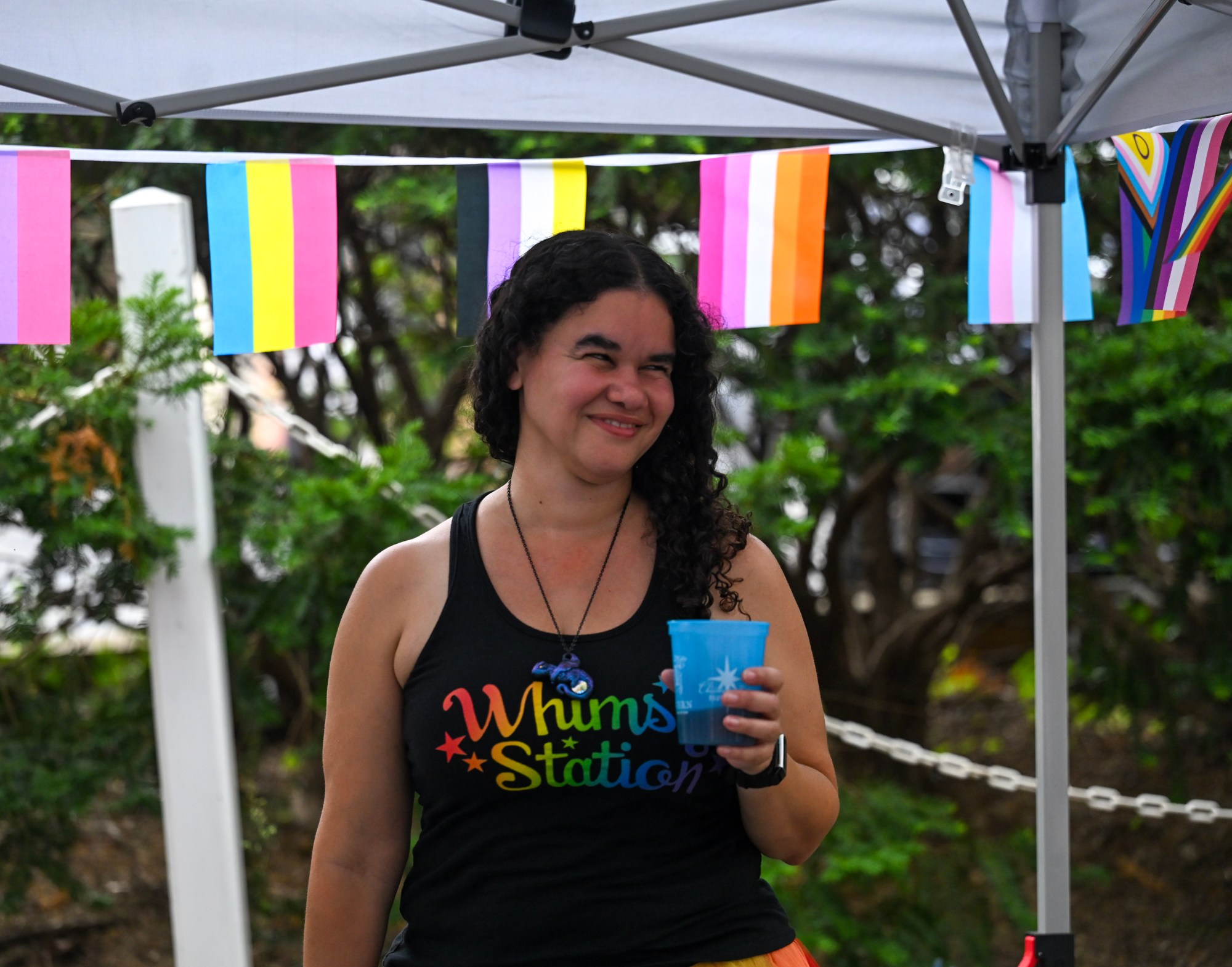 Sara Carrero smiles Sunday, June 14, 2026, at the Pride Party Palooza in Bethlehem. (Avery Folmar/The Morning Call)