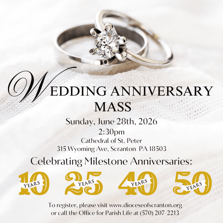 Wedding Anniversary Mass to celebrate marriages of 163 couples – Diocese of Scranton