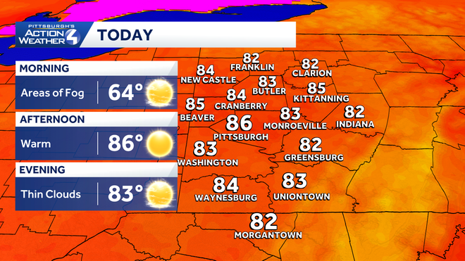 Pittsburgh: Sun today, Impact Day Sunday pittsburgh: sun today, impact day sunday