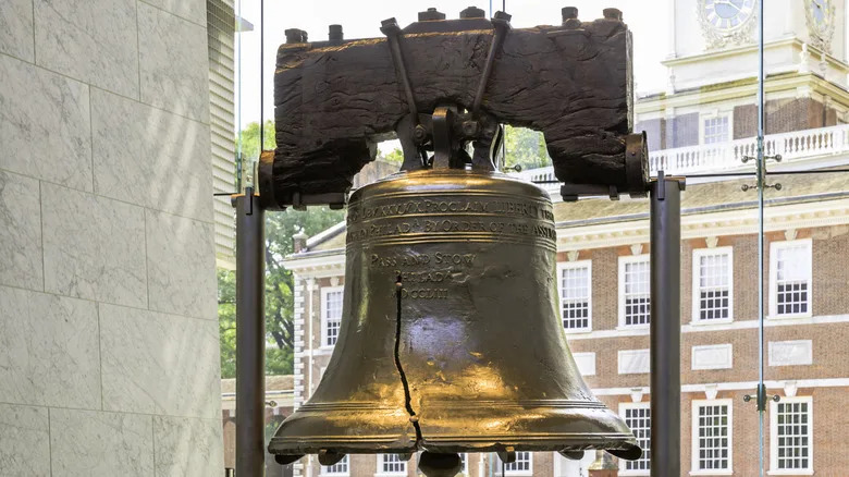 The Liberty Bell on display in Philadelphia