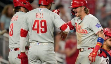 Philadelphia Phillies score 8 runs in the ninth inning and rally past Washington Nationals