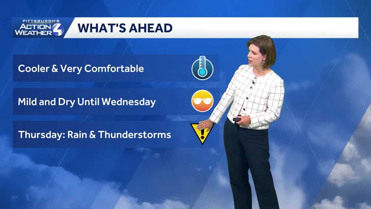 Western PA: Dry and comfortable to begin the week