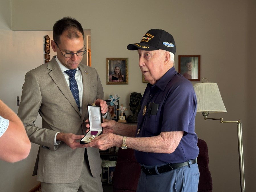 101-year-old Pennsylvania WWII hero becomes Belgian knight