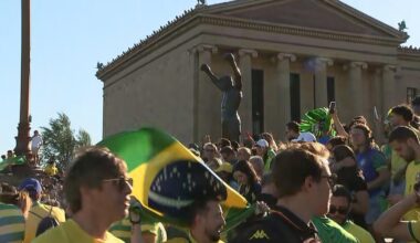 Brazilian soccer fans at World Cup in Philadelphia heed warning not to dress Rocky statue in team gear
