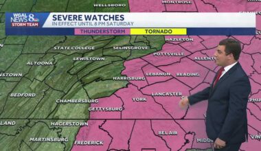 Severe Thunderstorms Moving Out Of South Central Pennsylvania