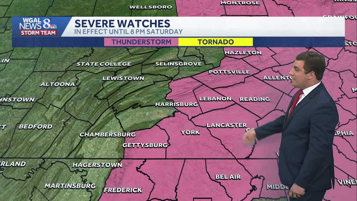 Severe Thunderstorms Moving Out Of South Central Pennsylvania