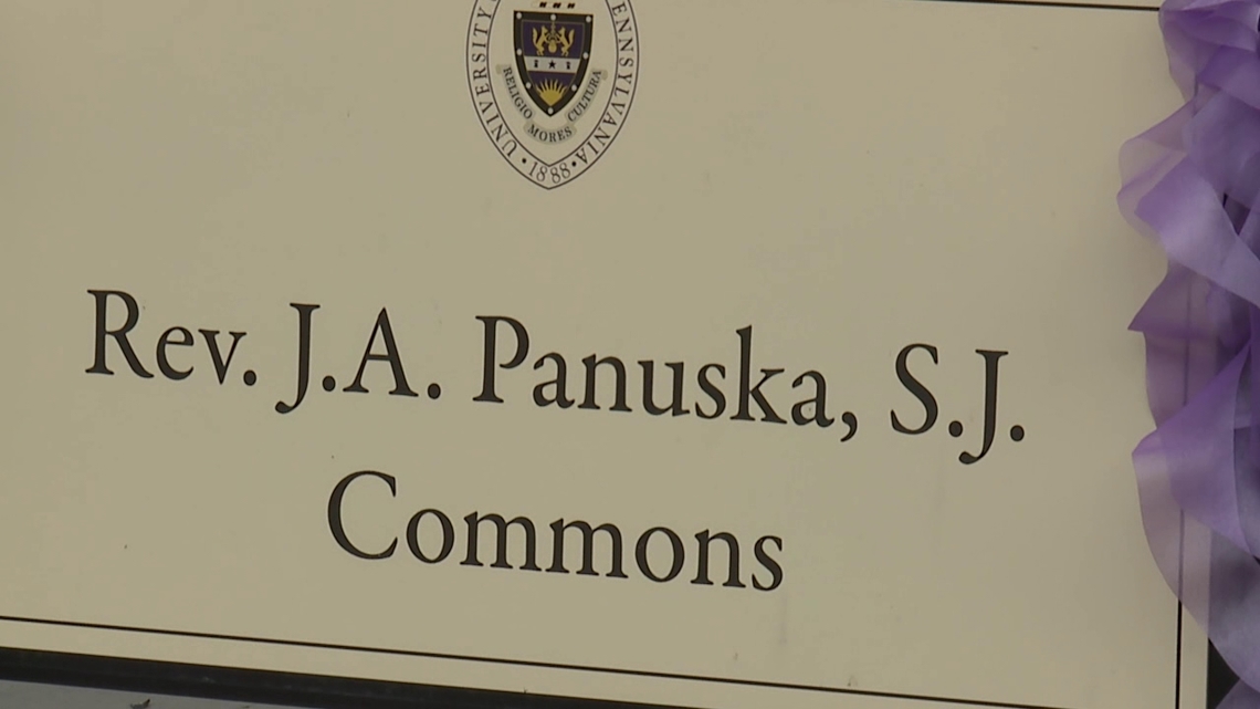 Sculpture unveiled in honor of the longest tenured president in the University of Scranton's history.