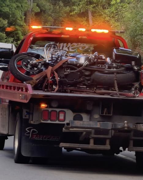 Motorcycle being towed from scene in Armstrong County. June 2, 2026. Motorcycle being towed from scene in Armstrong County. June 2, 2026.