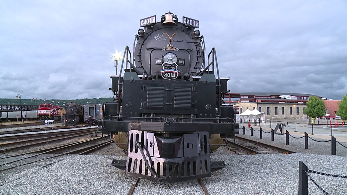 Union Pacific's Big Boy Number 4014 is on display after rolling into Scranton