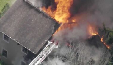 Pennsylvania fire: Large flames at West Mifflin home