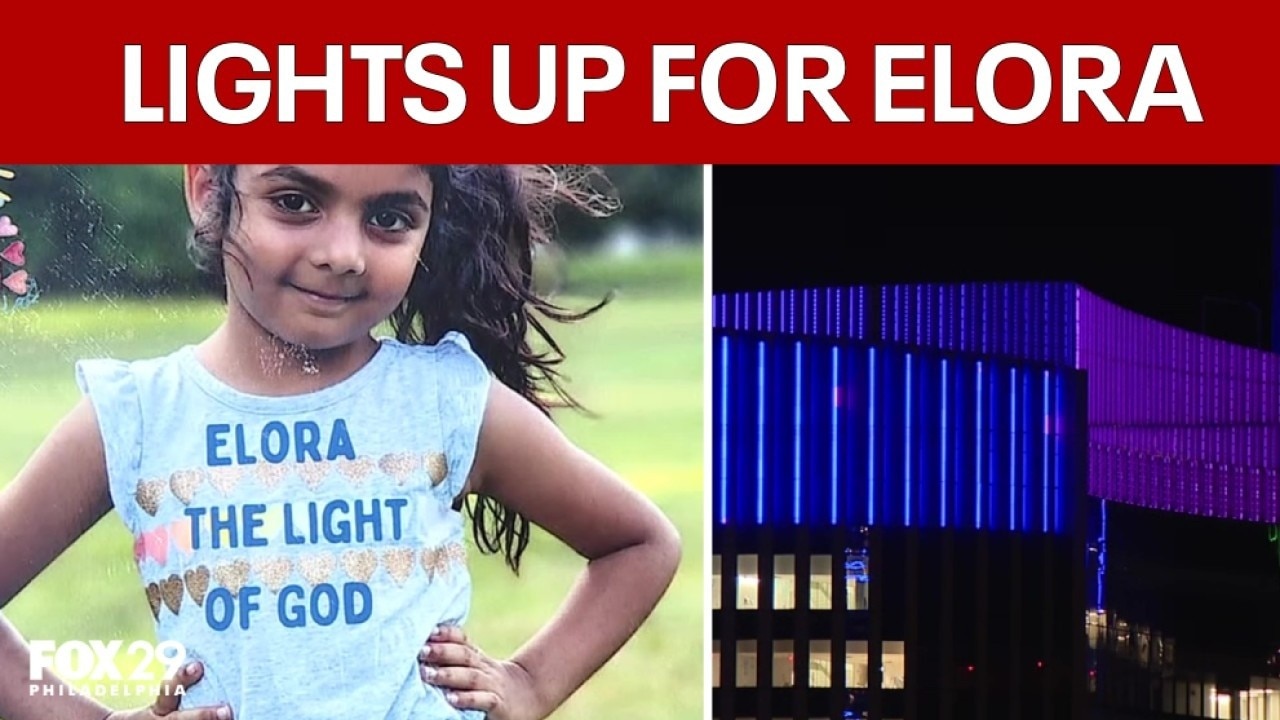 PA landmarks light up blue and purple for pediatric brain cancer awareness 