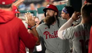 Brandon Marsh homers, but Philadelphia Phillies' offense struggles in loss to Nationals
