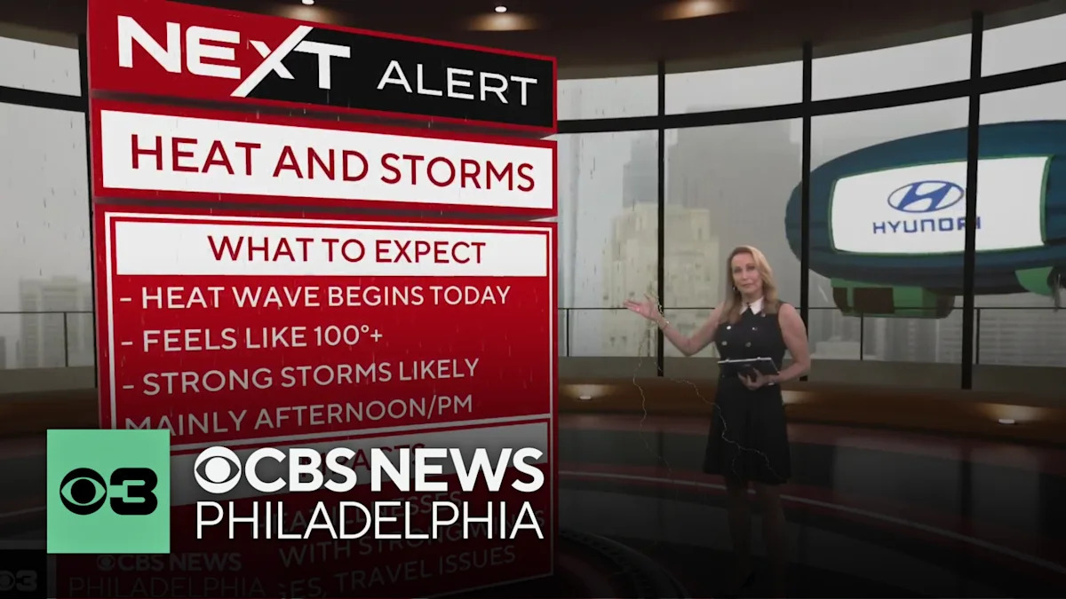 Another heat wave begins in Philadelphia Thursday as feels-like temps climb to 100+ degrees