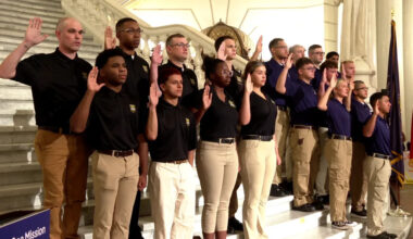 National Guard swears in 18 at Pennsylvania State Capitol