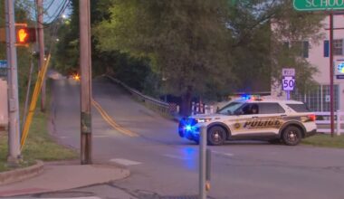 Water main break closes road in Allegheny County