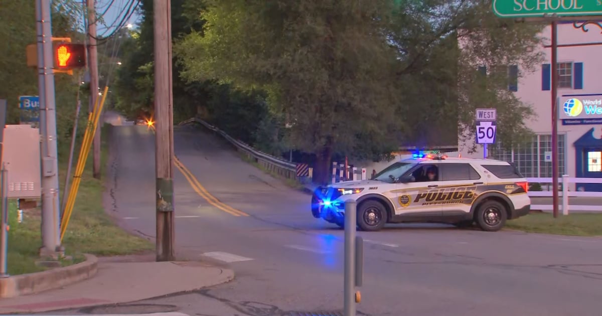 Water main break closes road in Allegheny County