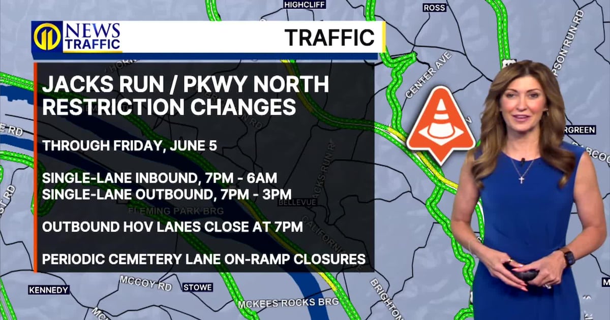 TRAFFIC: Jacks Run/Parkway North restriction changes – WPXI