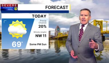 Western Pennsylvania to see cooler, less humid conditions next few days