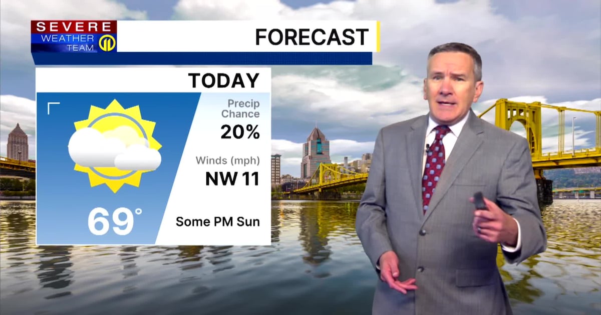 Western Pennsylvania to see cooler, less humid conditions next few days