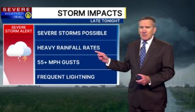 Thunderstorms overnight could bring damaging winds to Pittsburgh area