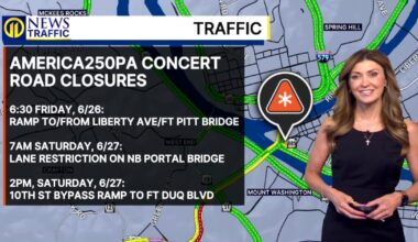 TRAFFIC: America250PA Pittsburgh concert road closures – WPXI