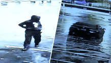 Surveillance images show the vehicle and driver that, police said, were involved in a hit-and-run on City Ave. that left a woman dead on Nov. 11, 2024.