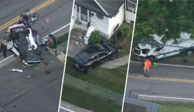 Car crashes into 3 other vehicles, goes airborne killing driver – NBC10 Philadelphia