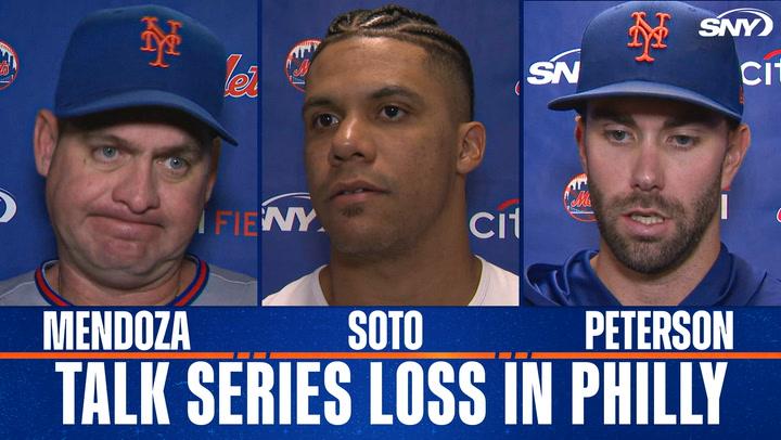 Carlos Mendoza, Juan Soto, and David Peterson on Mets' disappointing series in Philadelphia